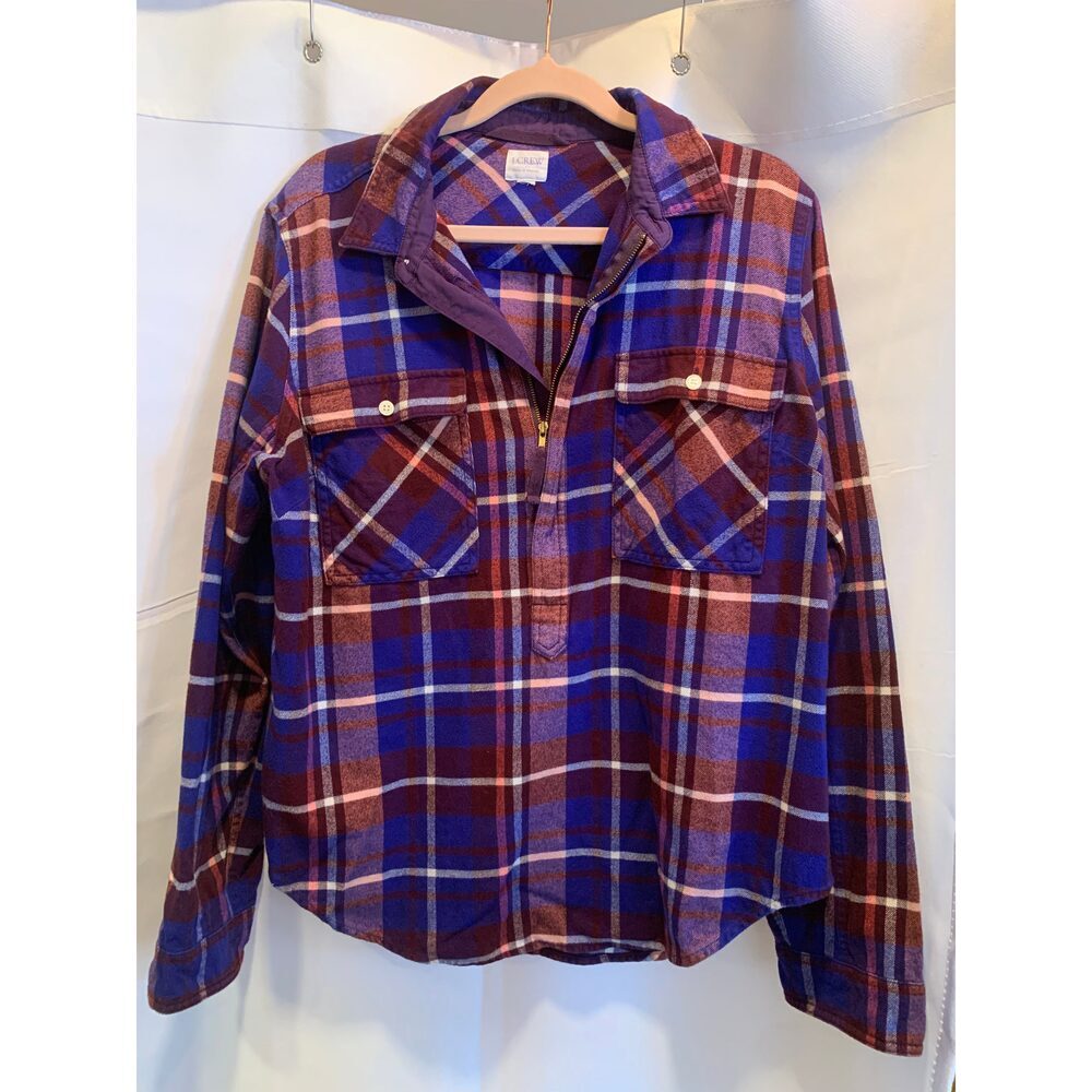 J. Crew Pull Over Plaid Top Size Removed